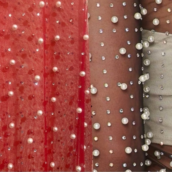 Beads & Rhinestone Sheer Mesh Long Maxi Dress, Women’s Size Small “…Party - Picture 7 of 11